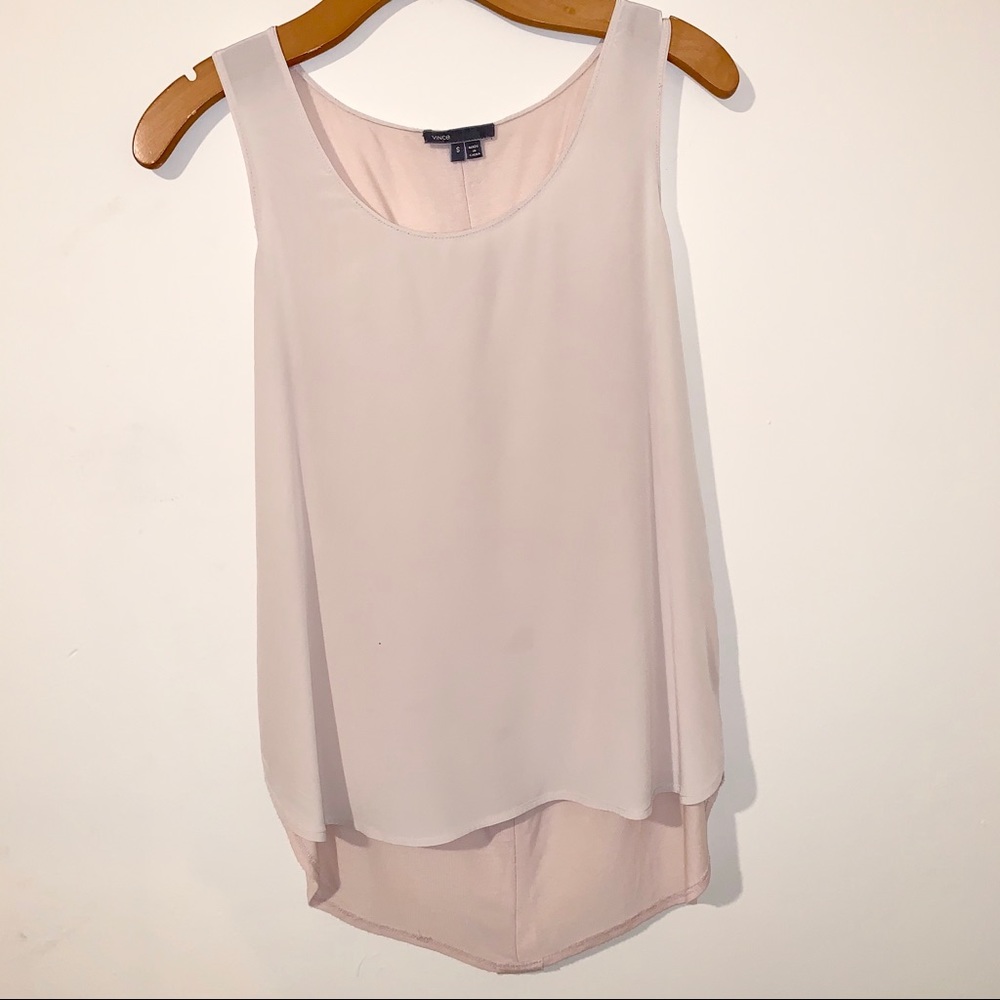 VINCE Sleeveless Pink Blouse